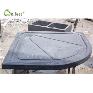 L828 Blue Limestone Shower Pan Shower Tray