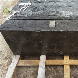 L828 Blue Limestone Steps Treads Acid Washed