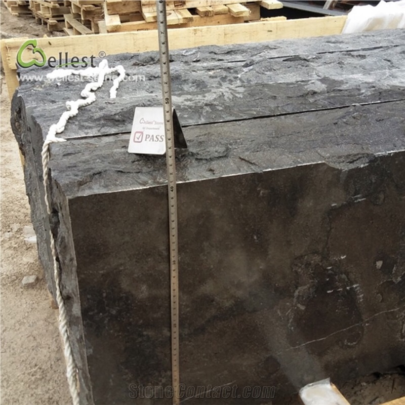 L828 Blue Limestone Steps Treads Acid Washed