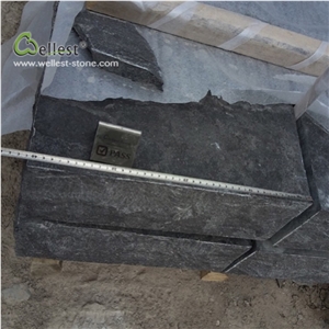 L828 Blue Limestone Steps Treads Acid Washed