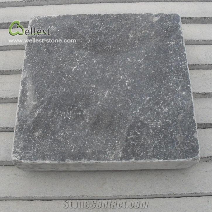 L828 Blue Stone Limestone Cube Paver Antiquetumble