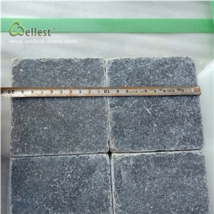 L828 Blue Stone Limestone Cube Paver Antiquetumble