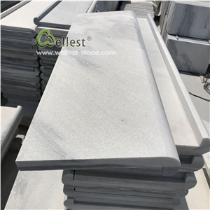 Qt-036 Cloudy Grey Quartz L Bullnose Coping Steps