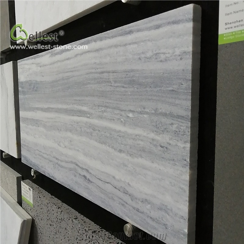 Qt-036 Cloudy Grey Quartzite Straight Vein Tile