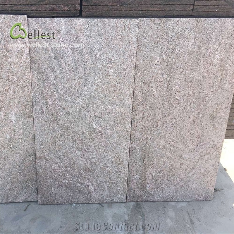 Qt 26 Pink Quartzite Cut to Size Tile Flamed