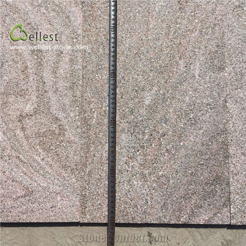 Qt 26 Pink Quartzite Cut to Size Tile Flamed
