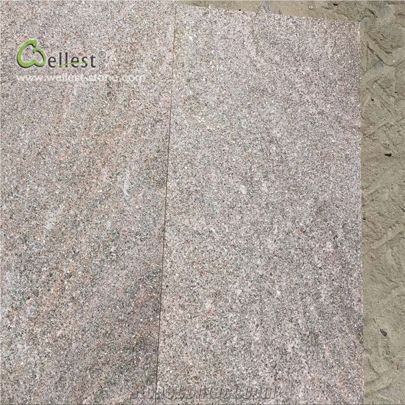 Qt 26 Pink Quartzite Cut to Size Tile Flamed