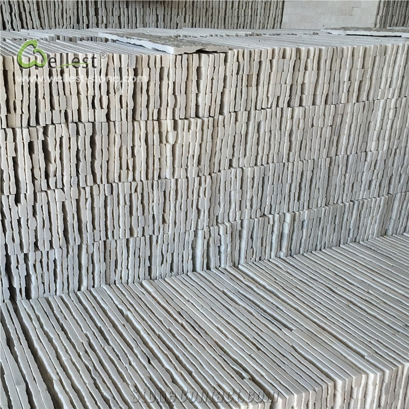 Qt 309 White Quartzite Ledgestone Veneer Panel
