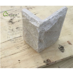 Qt 35 Beige Quartzite Corner Stone Mushroomed