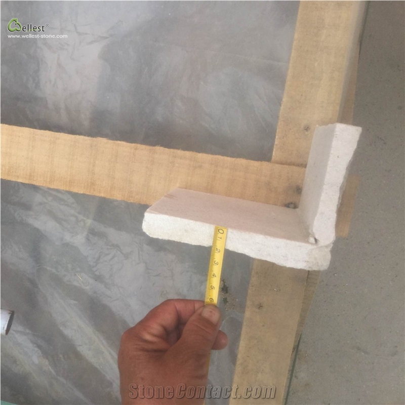 Qt 35 Beige Quartzite Corner Stone Mushroomed