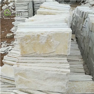 Qt 35 Beige Quartzite Mushroom Stone Wall Cladding