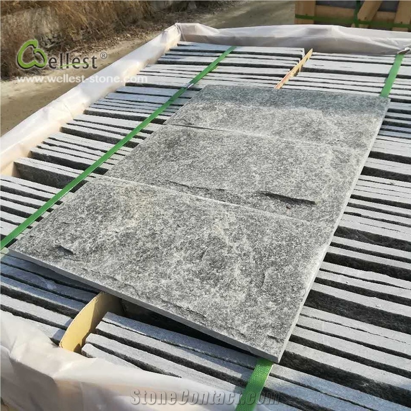 Qt24 Green Quartzite Mushroom Stone Wall Cladding