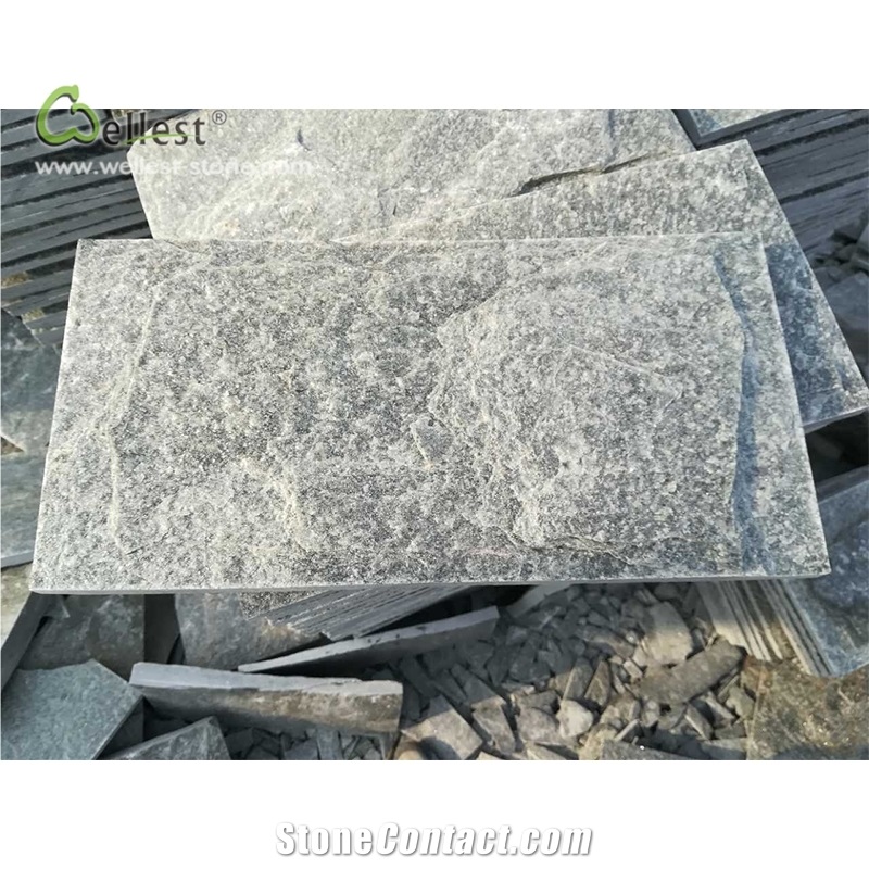 Qt24 Green Quartzite Mushroom Stone Wall Cladding
