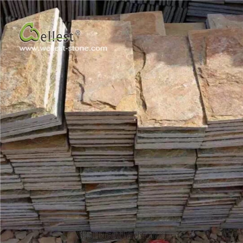 Qt25 Rusty Brown Yellow Quartzite Mushroom Stone