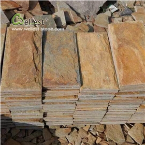 Qt25 Rusty Brown Yellow Quartzite Mushroom Stone