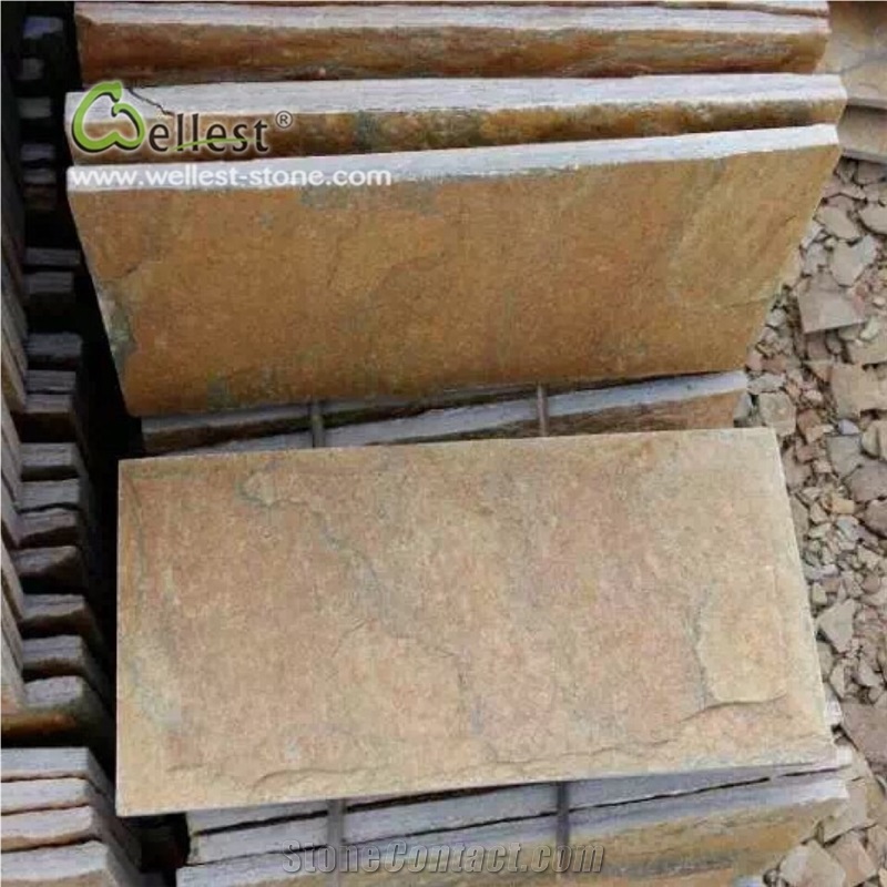 Qt25 Rusty Brown Yellow Quartzite Mushroom Stone