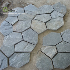 St07 Grey Slate Random Crazy Flagstone Mesh Paver