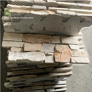 St14 Yellow Wood Slate Z Shape Cement Back Veneer