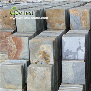 St15 Brown Rustic Slate Floor Tile Wall Cladding