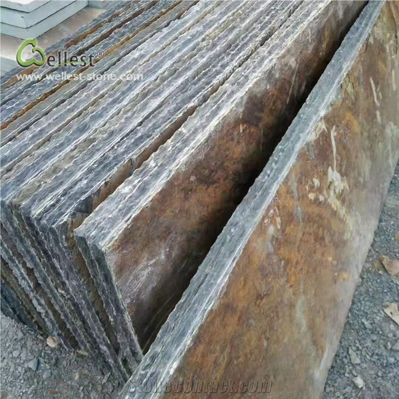 St15 Brown Rusty Slate Big Cut to Size Cafe Tops