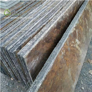 St15 Brown Rusty Slate Big Cut to Size Cafe Tops