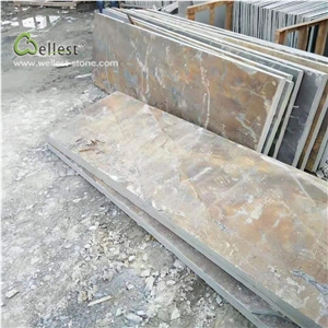 St15 Brown Rusty Slate Big Cut to Size Cafe Tops