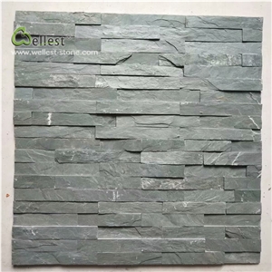 St17 Green Slate Flat Edge Ledge Stone Cultured
