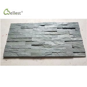 St17 Green Slate Flat Edge Ledge Stone Cultured