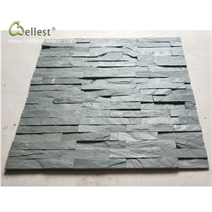 St17 Green Slate Flat Edge Ledge Stone Cultured