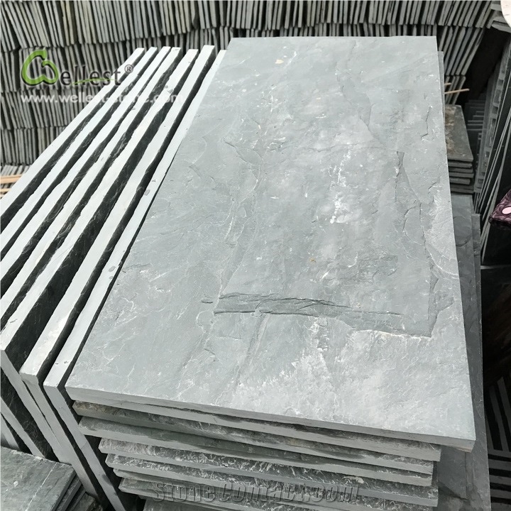 St17 Green Slate Mushroomed Stone Wall Cladding