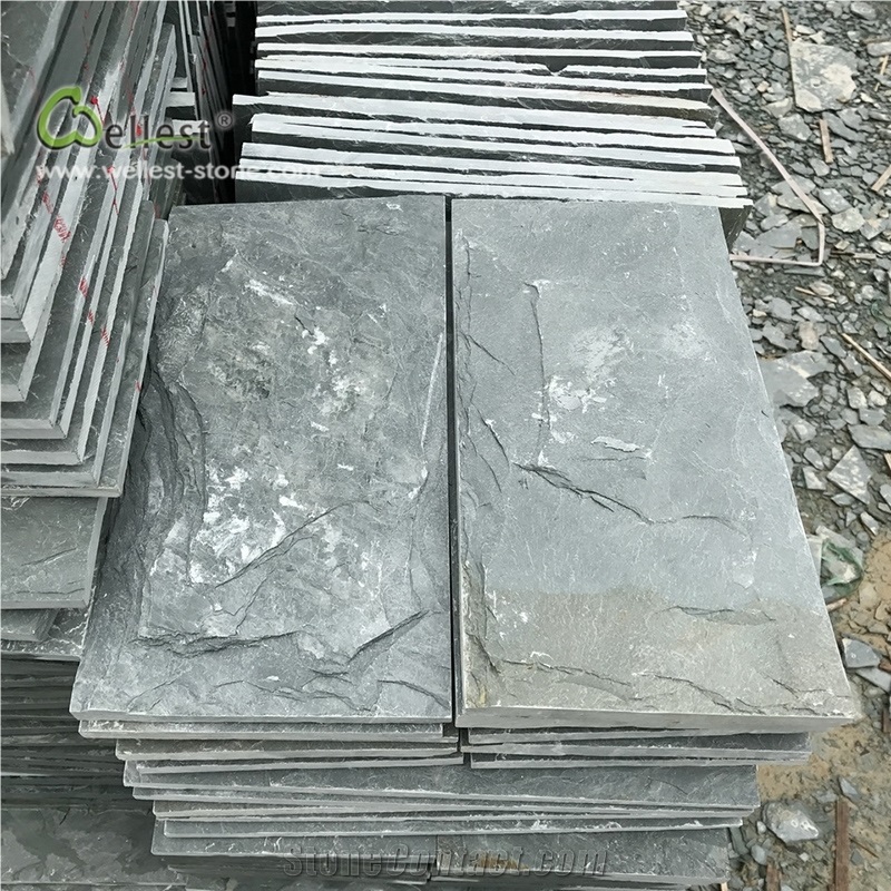 St17 Green Slate Mushroomed Stone Wall Cladding