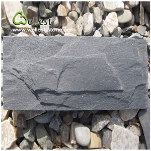 St18 Black Slate Mushroomed Stone Wall Cladding