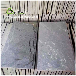 St18 Black Slate Mushroomed Stone Wall Cladding