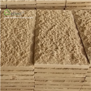 Sy156 Beige Sandstone Handmade Mushroomed Tile