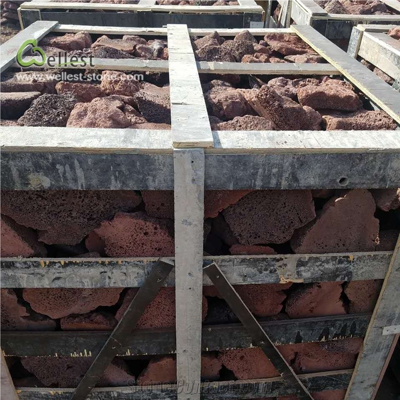 V405 Red Volcanic Stone Lava Loose Stone Cobble