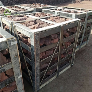 V405 Red Volcanic Stone Lava Loose Stone Cobble