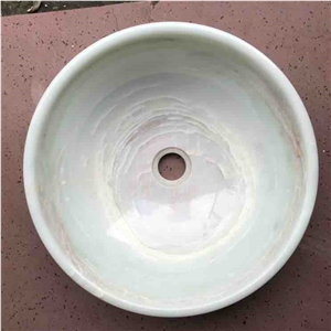 High Quality Of White Green Onyx Sinks from Eximstone in Vietnam