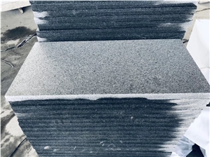 Outdoor Flamed G654 Sesame Black Granite Tile Slab