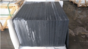 Outdoor Flamed G654 Sesame Black Granite Tile Slab