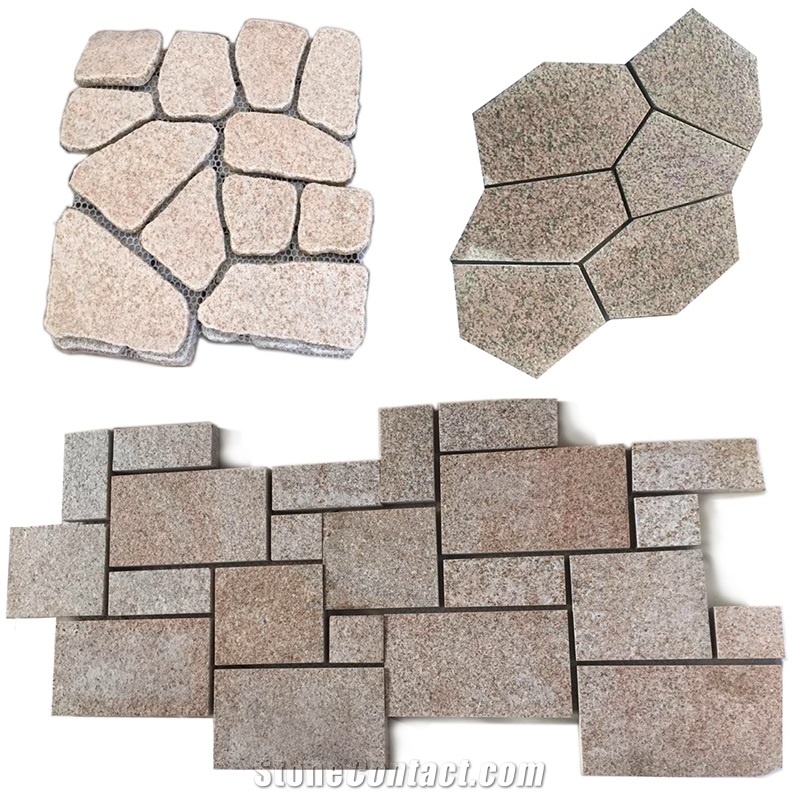 Outdoor Rusty G682 Granite Paving Stone Pattern