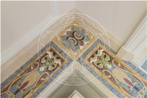 Stone Mosaic Floor Medallion