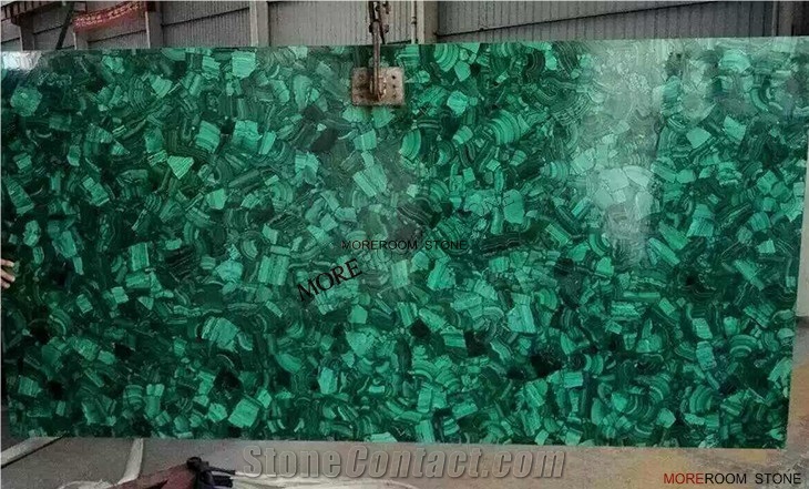 Malachite Furniture Round Green Stone Table Top
