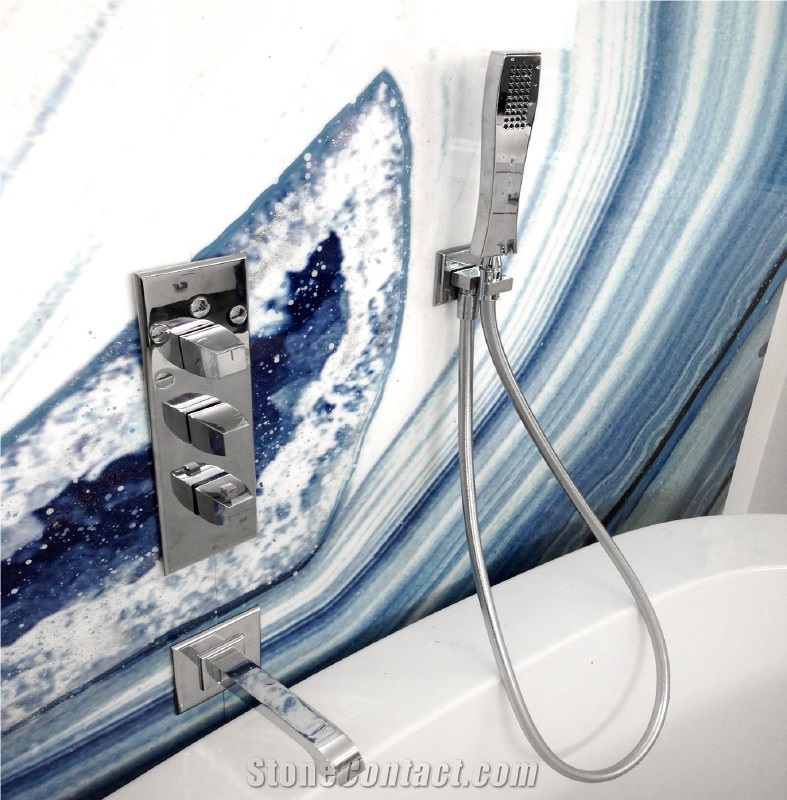 Translucent Resin Artificial Gem Glass Agate Panel