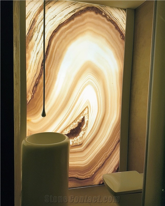 Translucent Resin Artificial Gem Glass Agate Panel