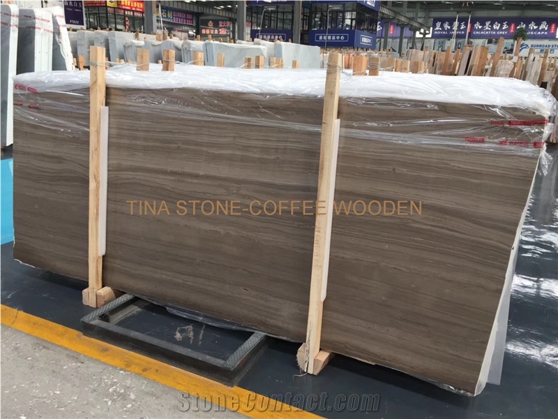 Coffee Wooden Marble Slabs Tiles Building Covering