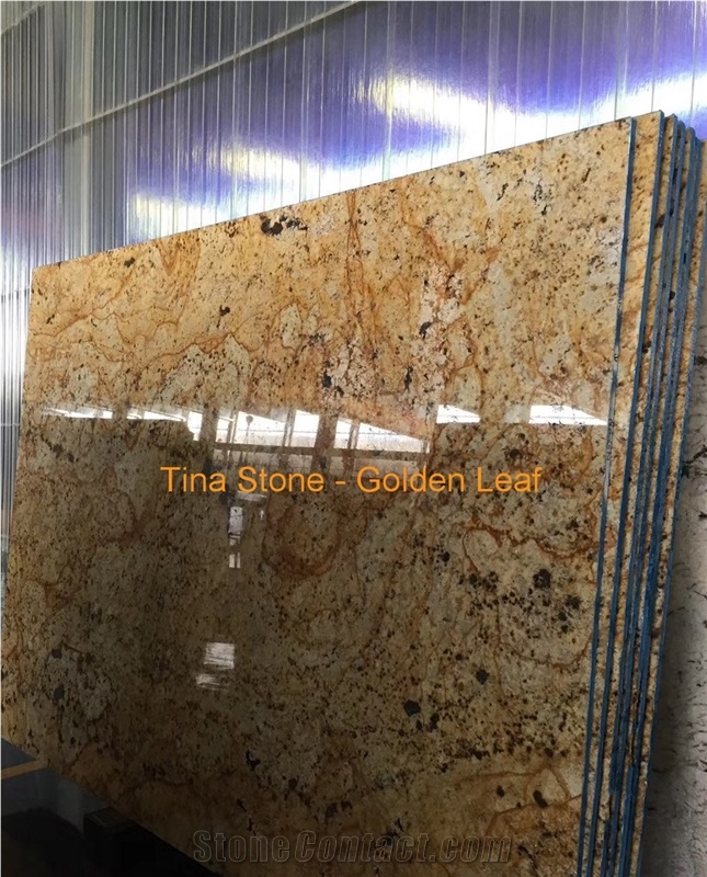 Golden Leaf Granite Slabs Tiles Floor Wall