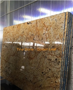 Golden Leaf Granite Slabs Tiles Floor Wall