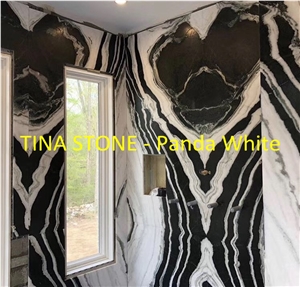 Panda White Slabs Tiles Marble Floor Wall Cladding