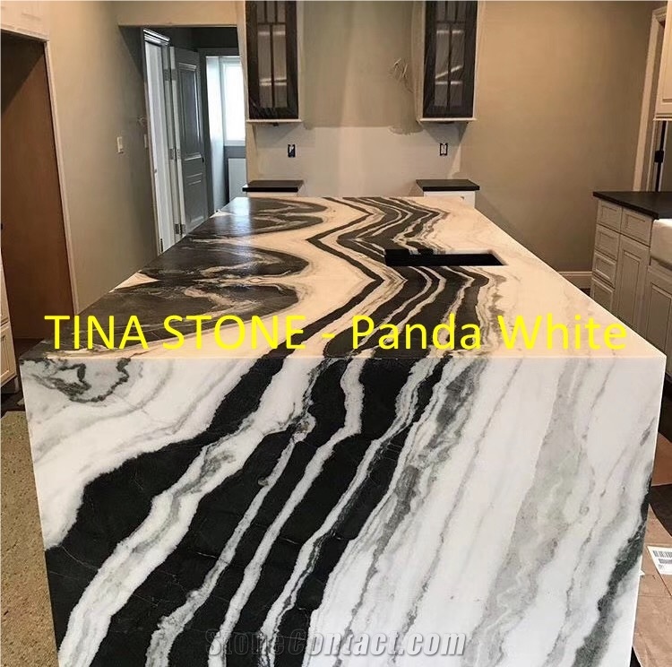 Panda White Slabs Tiles Marble Floor Wall Cladding