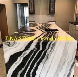 Panda White Slabs Tiles Marble Floor Wall Cladding